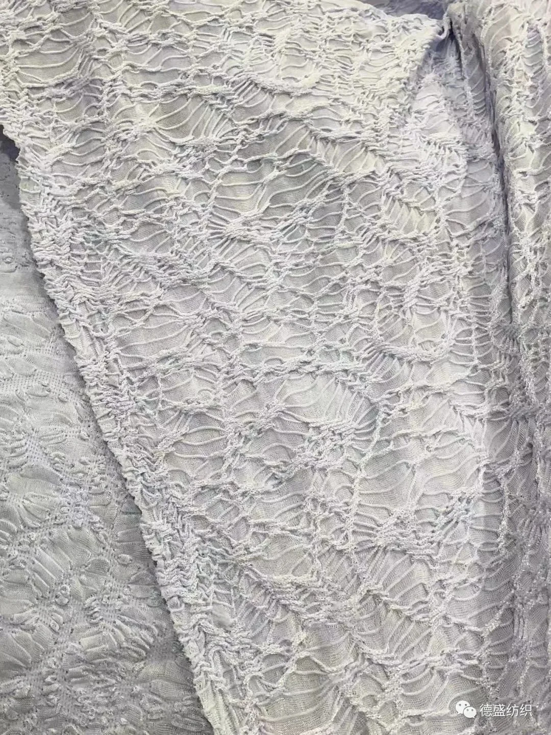 Hot sale custom color knitted mesh jacquard knit spandex pleated polyester spandex fabric for clothing