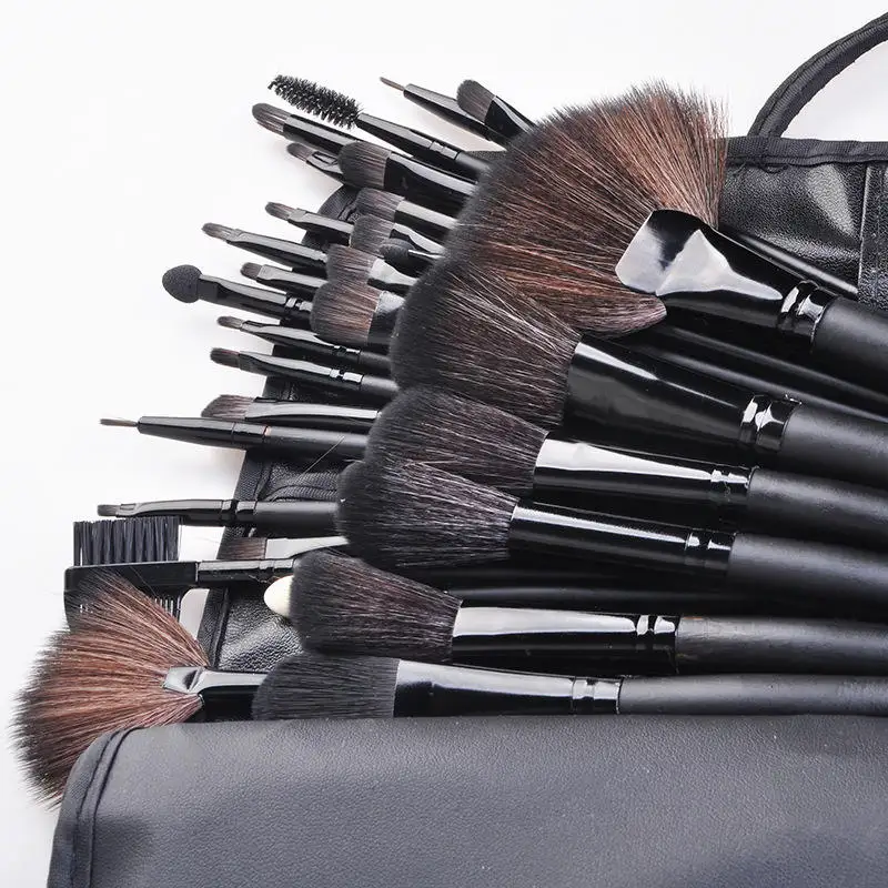 Best Selling 32pcs Private Label Professional Vegan Wood Handle Make Up Beauty Cosmetic Makeup Brush Set