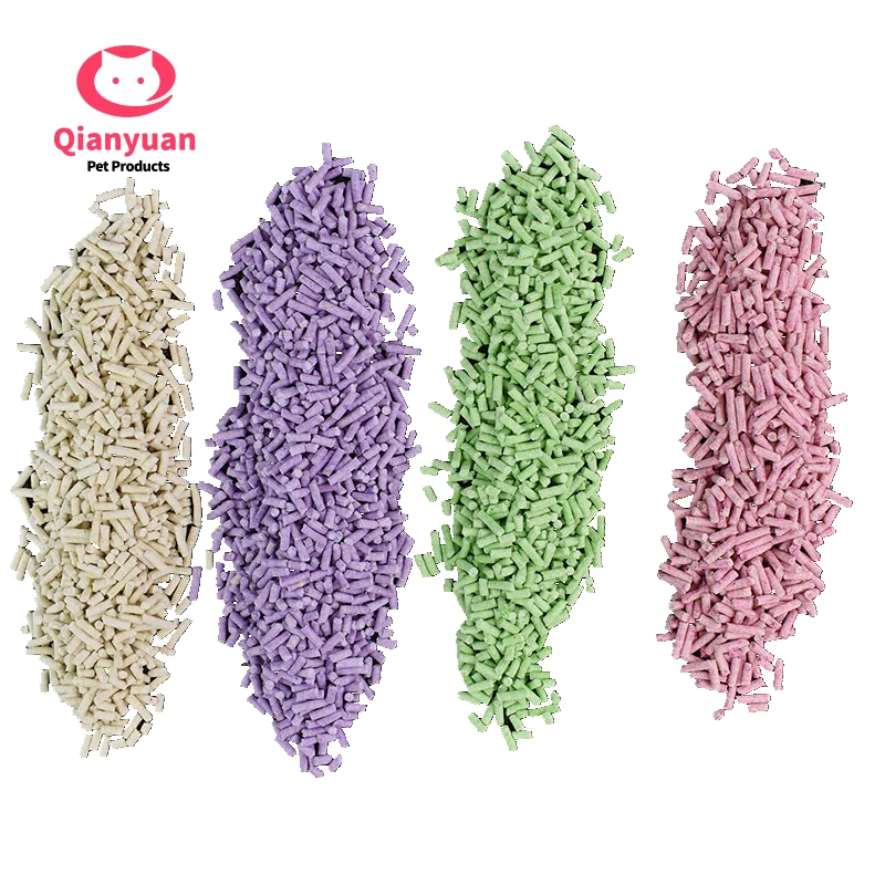Hot sale all-natural bulk cat hydrophobic biodegradable odor free High quality fast water absorption green pea  tofu cat litter