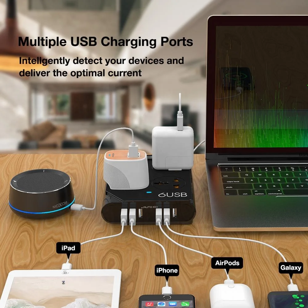 2020 Trending 10A Power Socket Extension British EU 2 Pin Plug Surge Protected Extension Lead certified By MOXOM