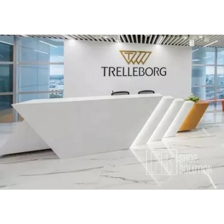 Профессиональный поставщик хорошее качество Изогнутые современный стол регистрации для продажи