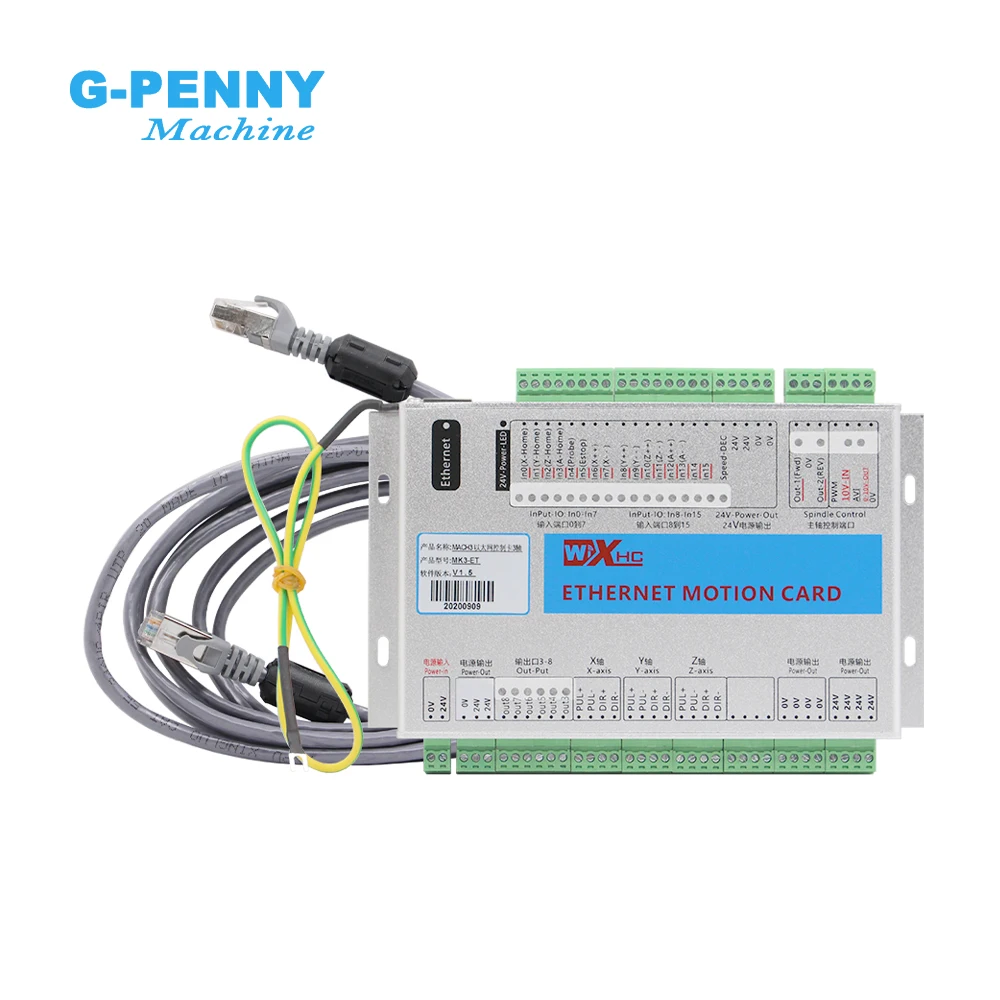 XHC Ethernet Frequency 2000KHZ For stepper motor/servo 3/4/6 axis machine cnc motion Controller board