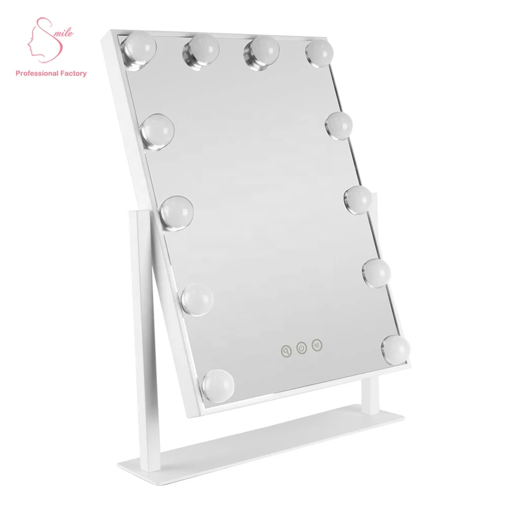New Products Hollywood Vanity Full Makeup lighted Mirror with LED Light Bulbs