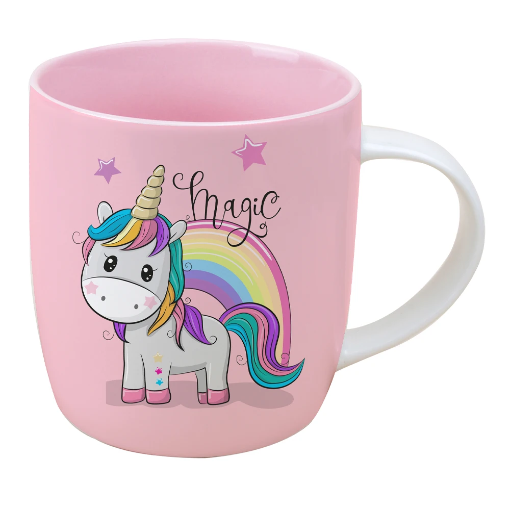 Милая маленькая пони MLP лошадь Радуга цветной глазурованный подарок для детей 13 унций керамическая чашка молока Синий Розовый Единорог кофейная кружка