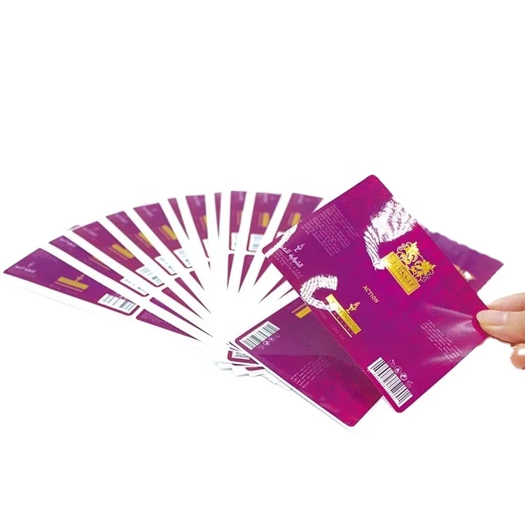 Custom Different Designs Matt Red Gold Hot Stamping Perfume Label