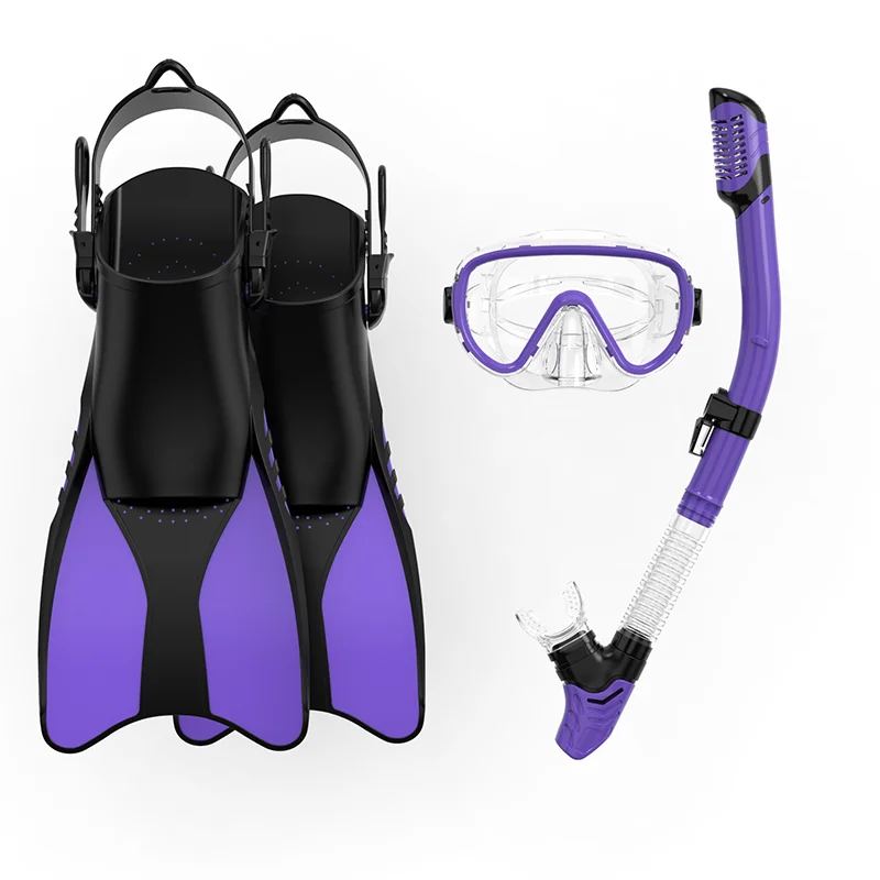 Best Selling Diving Scuba Mask Adjustable Fins Set Snorkel Swimming Goggles Diving Masks set
