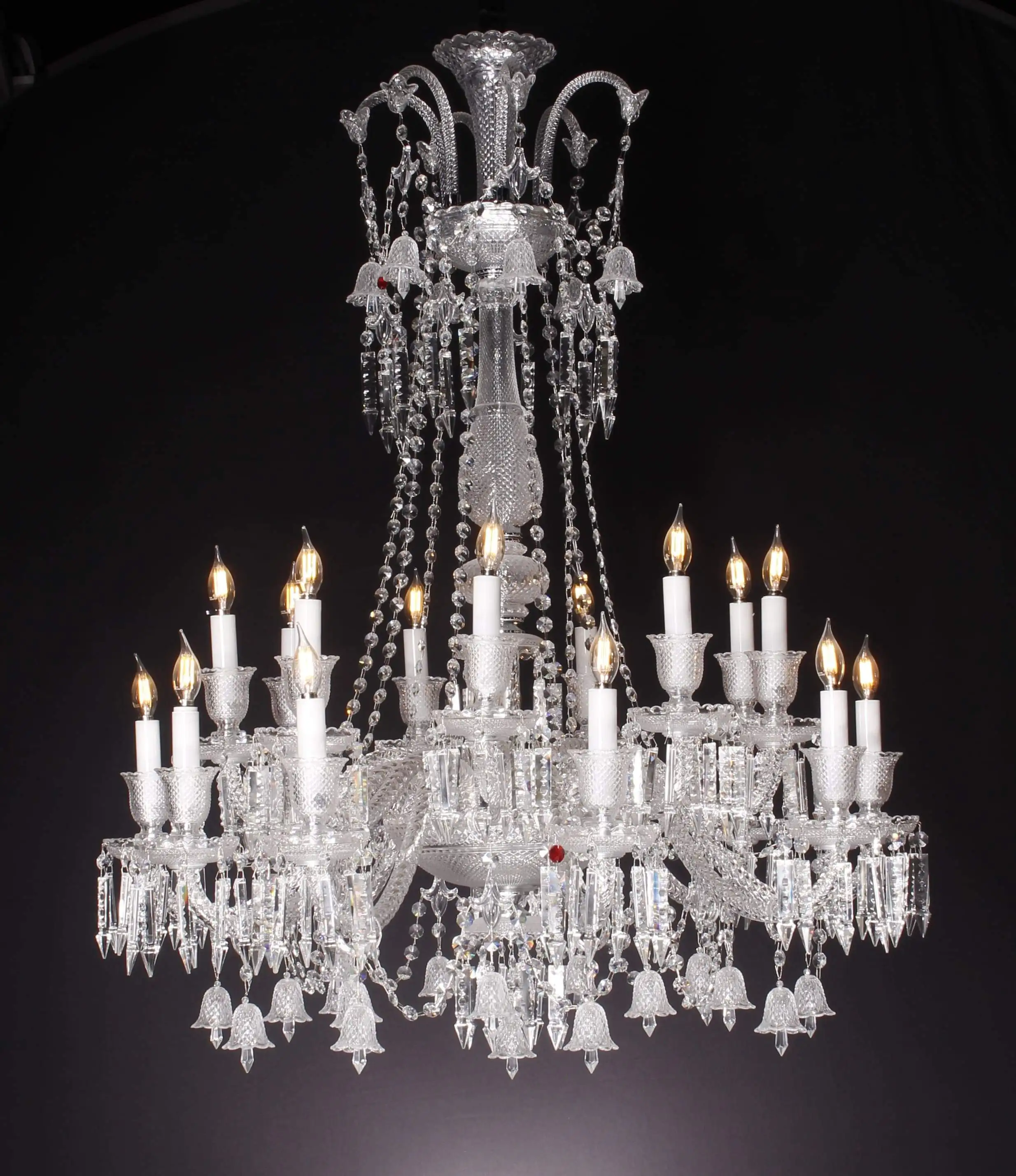 Classic Luxury Candle Crystal Chandelier Vintage Style Lamp Living Room Kitchen Hotel Decoration Ceiling Light
