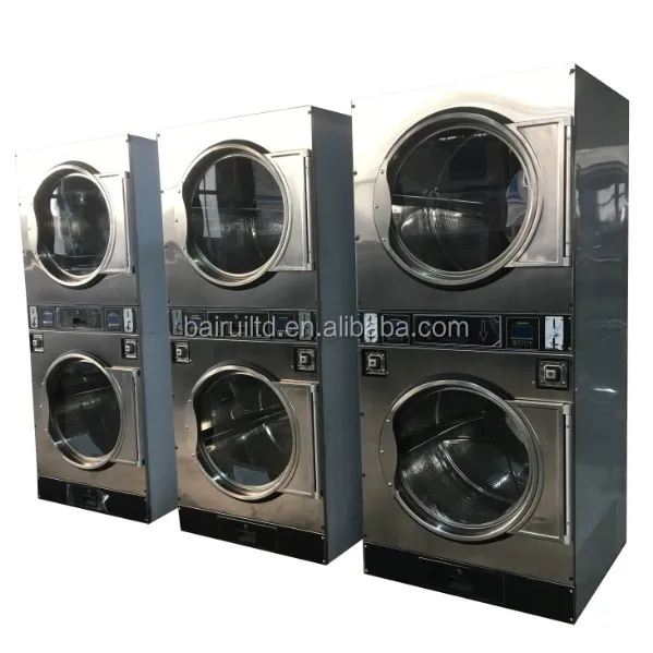 Electric and gas option stack dryer&dryer set up videos offering machine