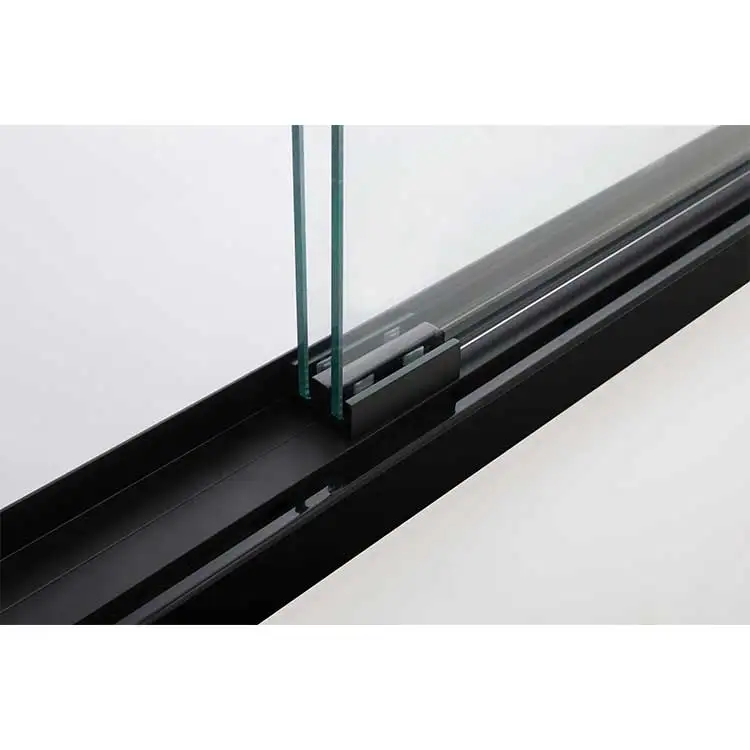 Hotel Sliding Shower Doors Bathroom Enclosure Home Villa Black Aluminum Shower Enclosure Sliding 8mm Glass Shower Door Screen
