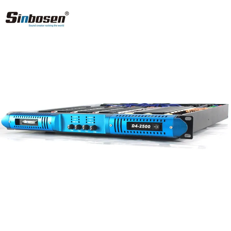  Sinbosen 2 Ом устойчивый Профессиональный 1u 4 канала Усилитель мощности 2300w цифровой