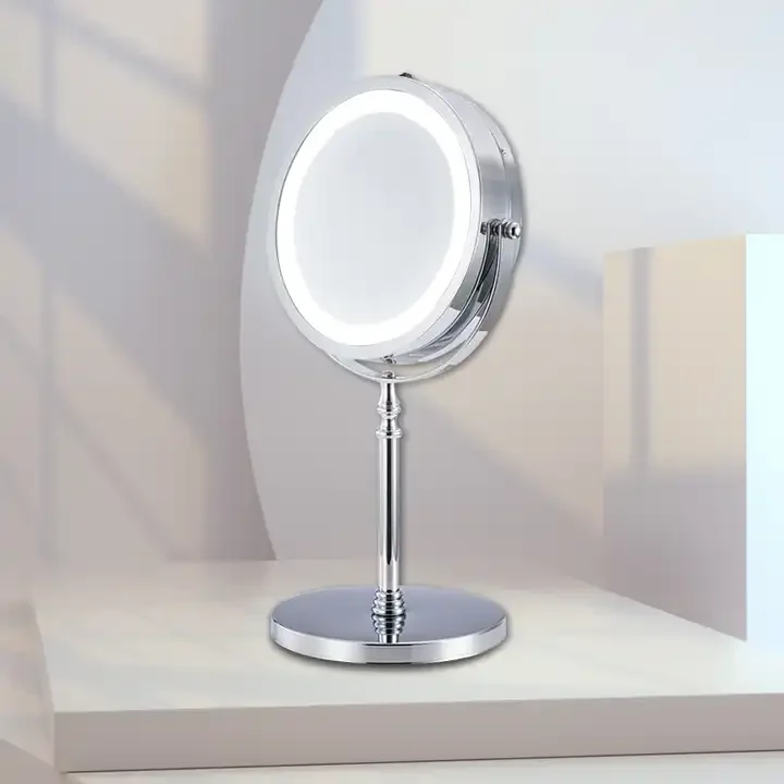 Роскошное блестящее косметическое зеркало со светодиодной подсветкой для макияжа настольного стола использования примите OEM ODM Project