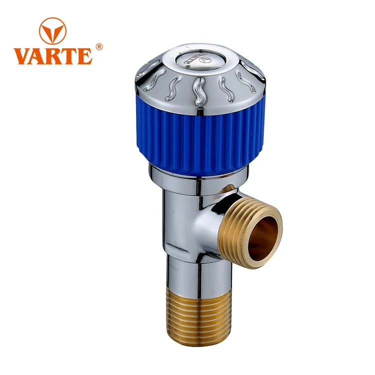 
Factory Directly Sale Silvery Kitchen Faucet Iron Angle Valve With Ball And Filter with ABS Plastic Handle For Water Control 