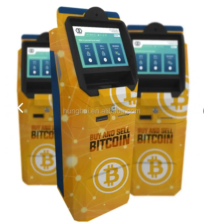
Floor standing BTM touch screen ATM Buy and Sell Cryptocurrency Bitcoin atm with software 