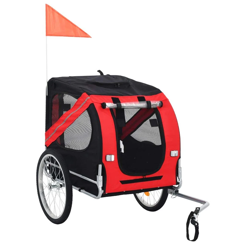 Conveniently Carry Foldable Frame Bike Bicycle Puppy Pet Dog Stroller Pet Trailer for Elderly, Disabled & Pregnant Dogs