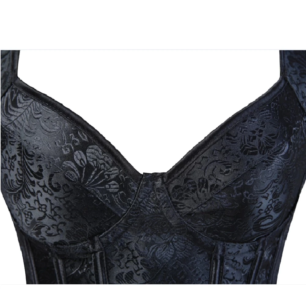 Women Sexy Strap Lace up Corsets and Bustiers Top Overbust Shaper and Fashion Women Sexy Corset Shoulder Straps Tank Corset