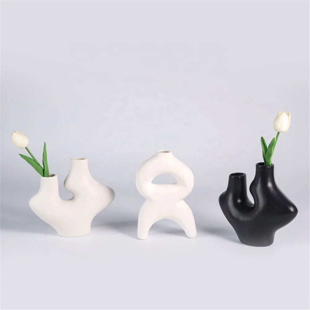 Factory Price Wholesale Table Wedding Decoration Modern Nordic Wabi Sabi Home Decor Ceramic Flower Vases