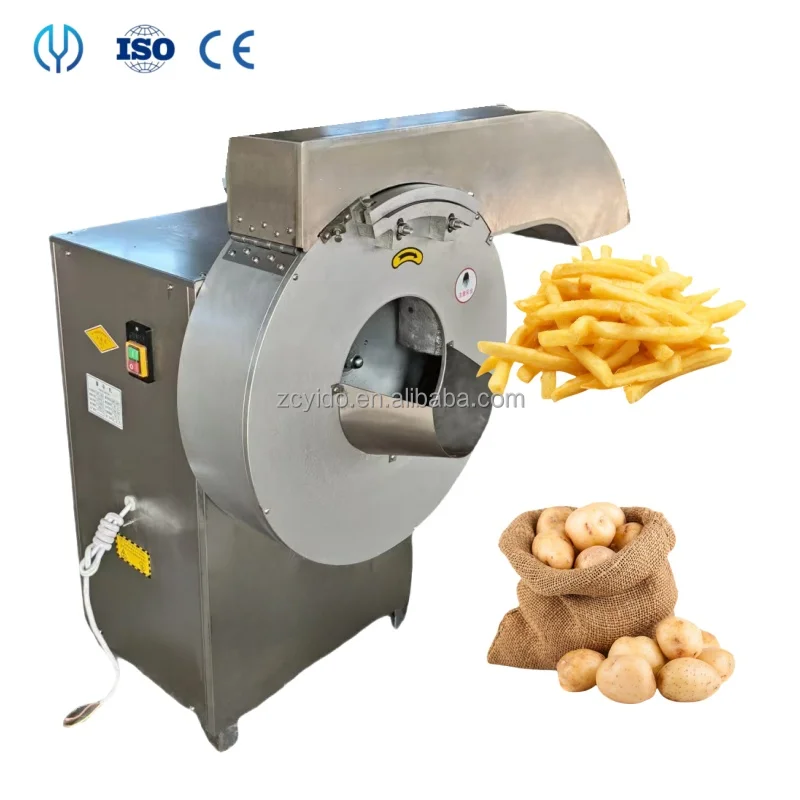 Commercial Heavy-Duty Manual French Fry & Potato Chips Cutter with Suction Feet for Restaurants-New & Raw Material Fruit