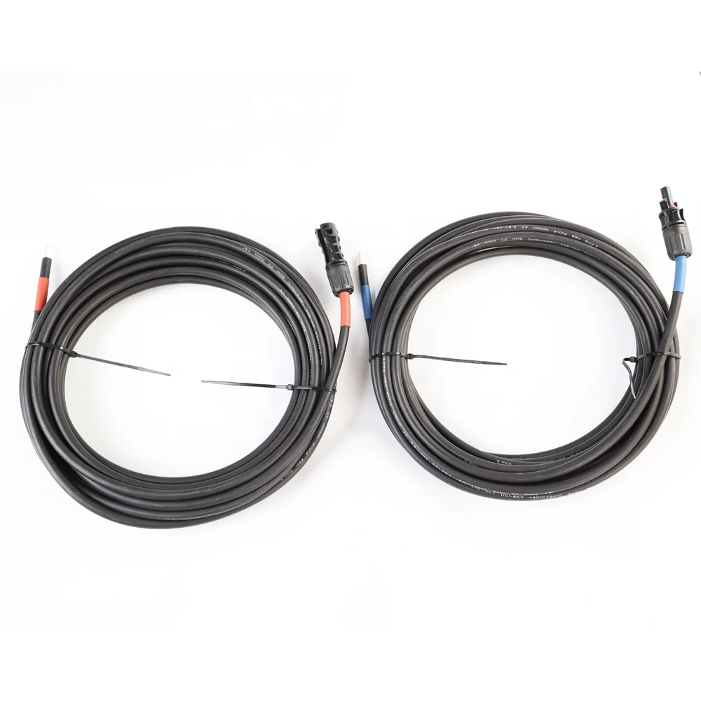 MC 4 Male/Female 10mm2Copper 7.5mm OD 8AWG solar cable kit with connector 10m(33feet)