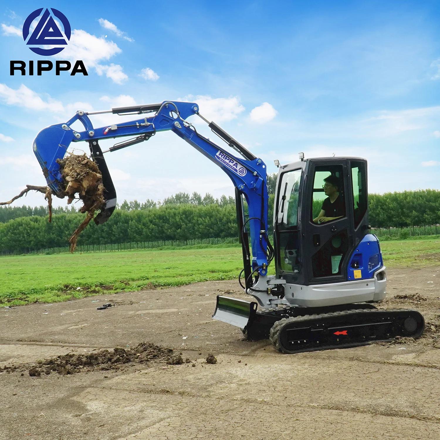 RIPPA Mini Excavator Price Earth-moving Machinery Small Digger Garden Farm Multifunctional Micro Bagger