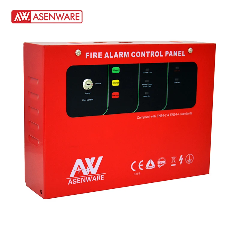 Asenware 1/2/4 панель управления зоны для обычной системы пожарной сигнализации