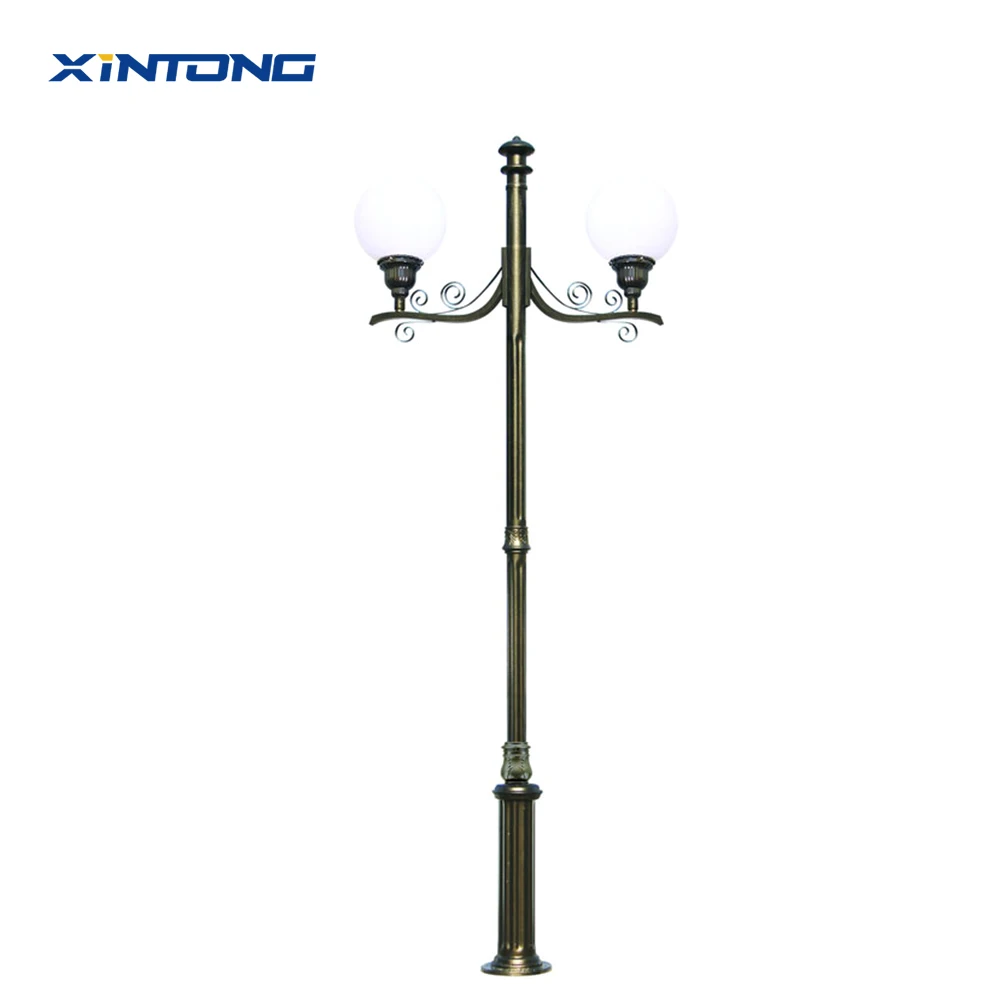 Outdoor Classic Decorative Antique Cast Aluminum Street Lamp Post Led Garden Pole Light For Landscape Lighting
