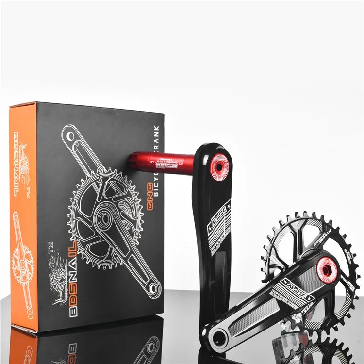 Snail bicycle crankset Dual disc integrated faster, black and silver color matching brighter bicycle crank chainwheel