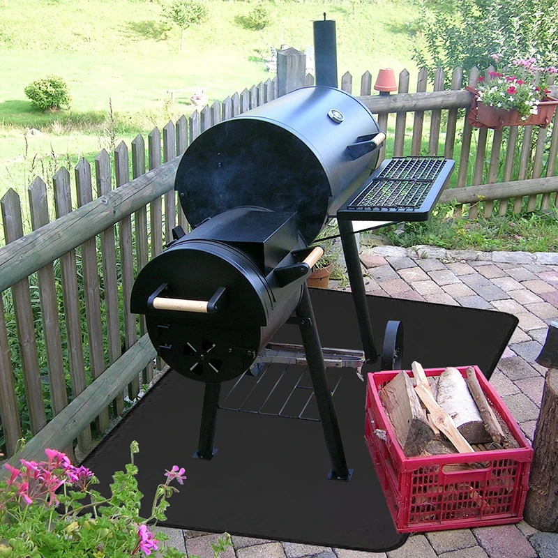 High Temperature Non Stick Outdoor Doule-side Silicone Caoted Fireproof for Outdoor Camping Fireproof Mat Barbecue Grill BBQ Mat