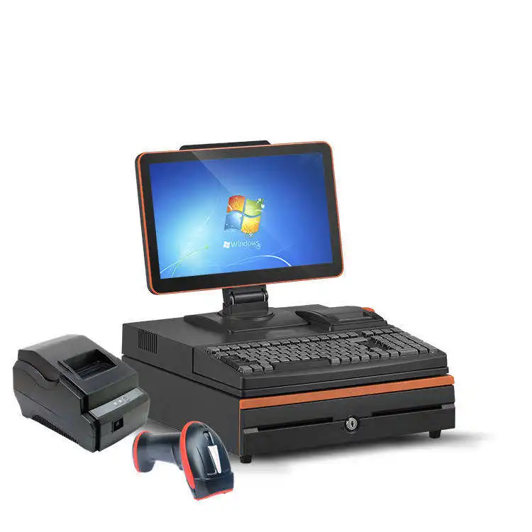15/15.6 Inch Android Windows Pos Systems Touch Screen All in One Pos Systems with VFD