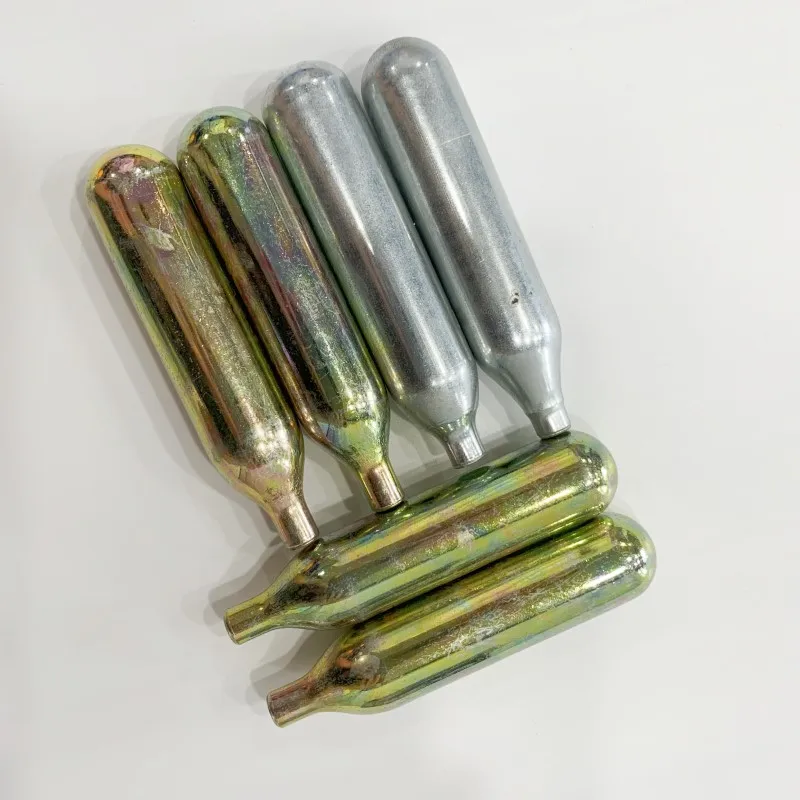 Factory price co2 gas cylinders 12 gram co2 gas cartridge threaded for outdoor sports gas cylinders