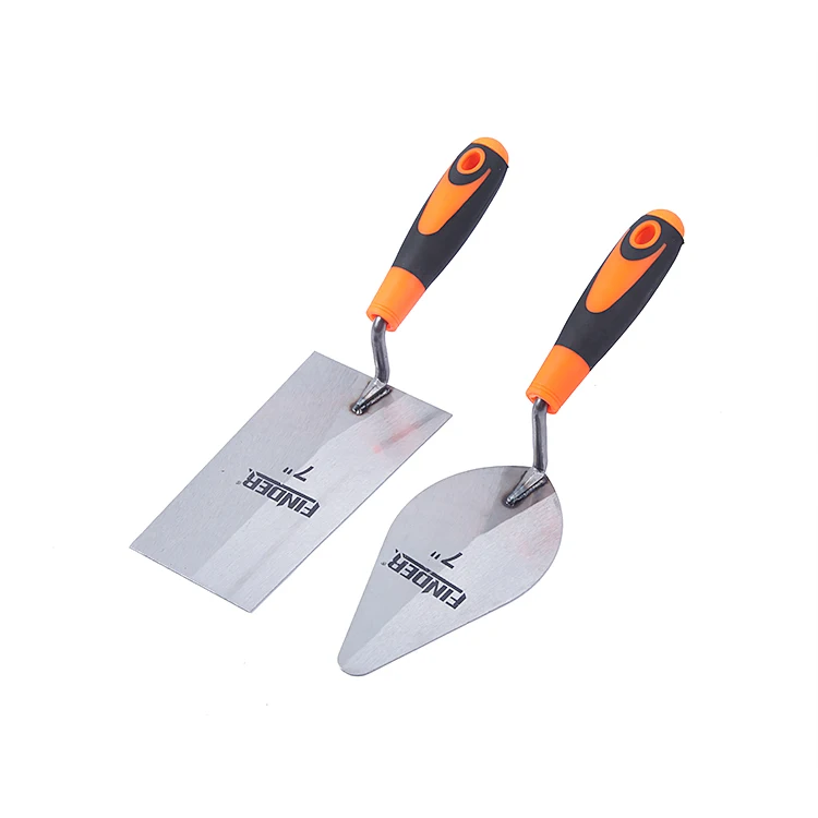Мастерок из углеродистой стали, полипропиленовая + термопластичная резина, зеркальная полировка из углеродистой стали, ручной садовый мастерок