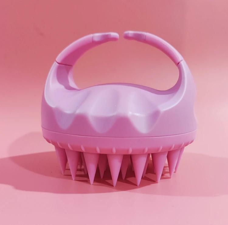 Handheld Shampoo Brush Dandruff Removal Exfoliator Wet Dry Hair Growth Silicone Head Scrubber for Washing Hair Scalp Massager