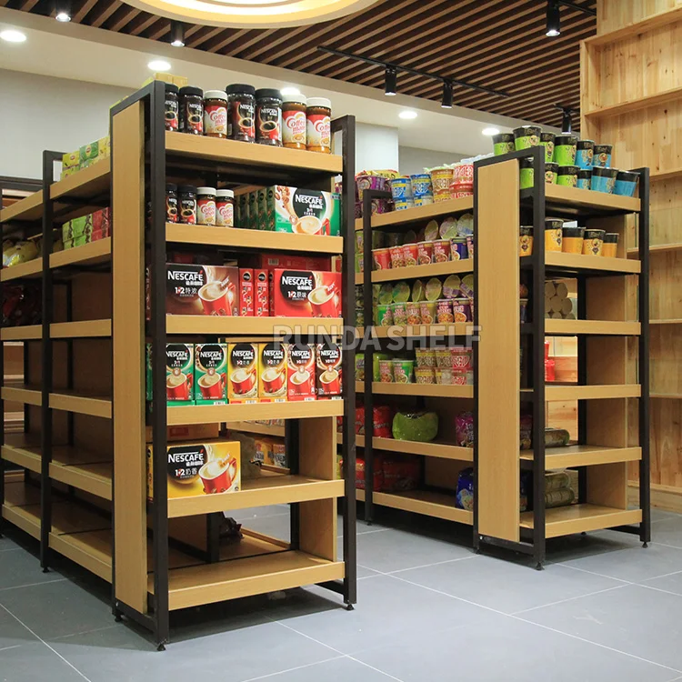 gondola shelving supermarket shelf 37# Wood supermarket shelves