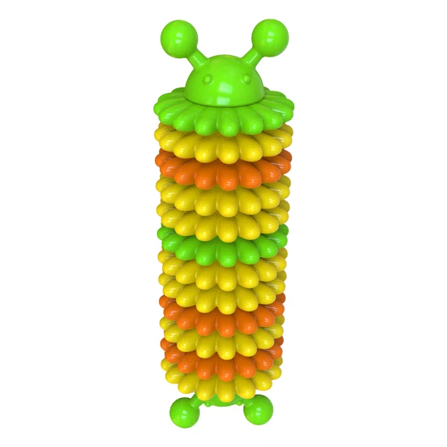 2022 New Style Dog Toy Caterpillar Molar Teeth Cleaning Grinding Stick Biting Rubber Dog Interactive Toy Dog Puzzle Toy
