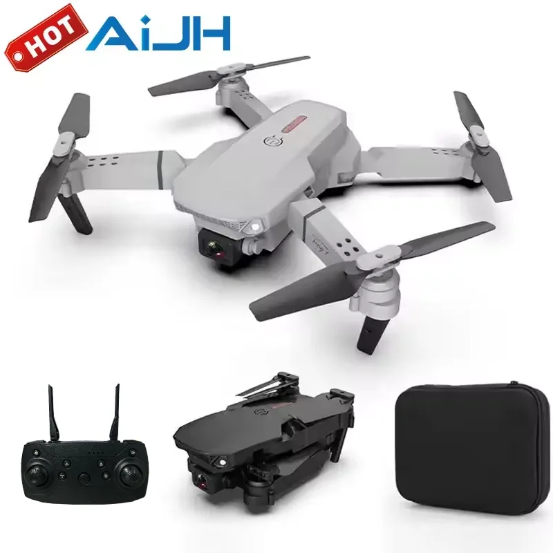 AiJH E88 RC Drone 4k Mini Helicopter Quadcopter Toy Cheapest Toy Fpv Show Headless Mode Drone Camera HD RC Drone