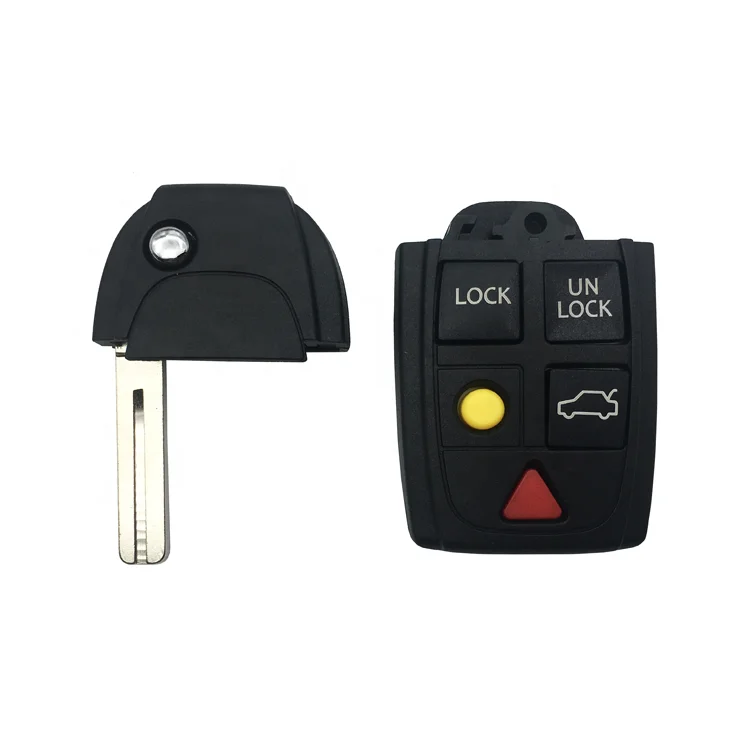 5 Buttons Flip Folding Remote Control Car Smart Key Shell Case Cover Blank Fob For Volvo XC70 XC90 V50 V70 S60
