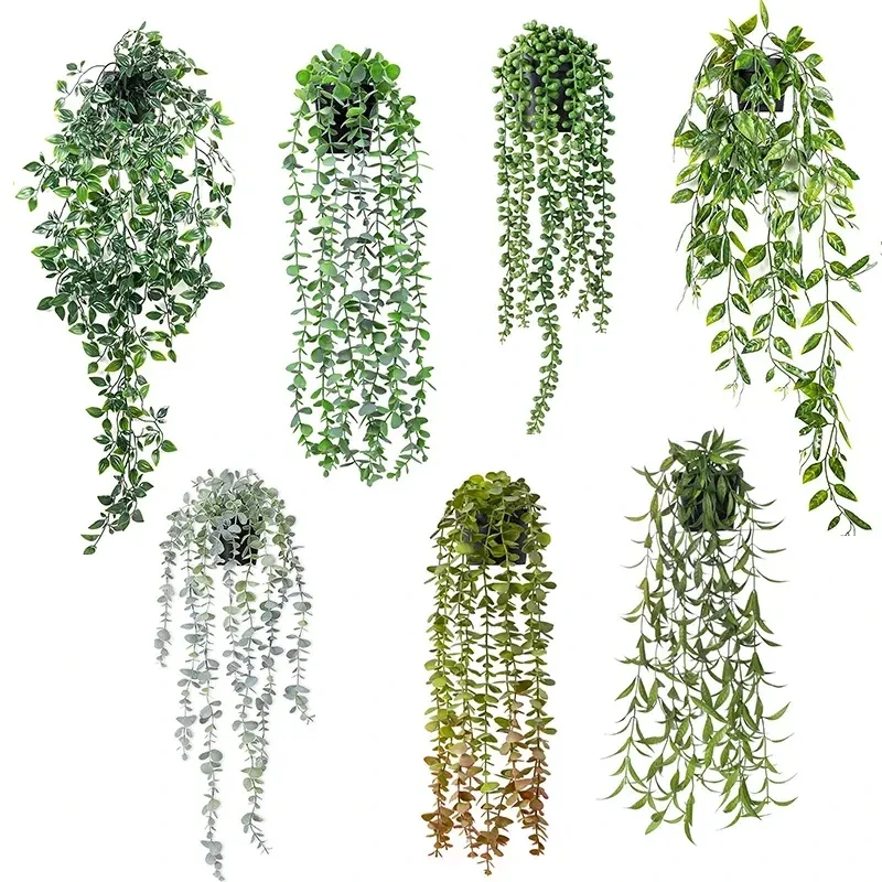 Mydays Artificial Hanging Plants Fake Hanging Plant Fake Ivy Vine for Wall House Room Indoor Outdoor Decoration