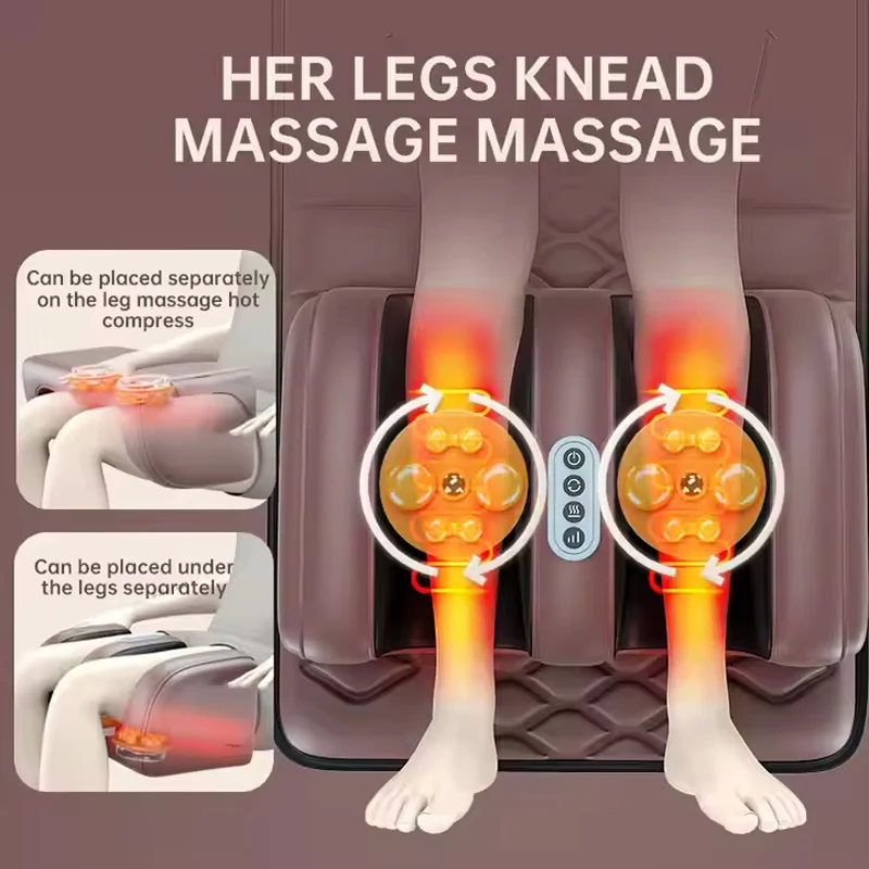 2024 Electric Massage Mattress Full Body Shiatsu Vibrating Heating Massage Mat For Relaxing Massager