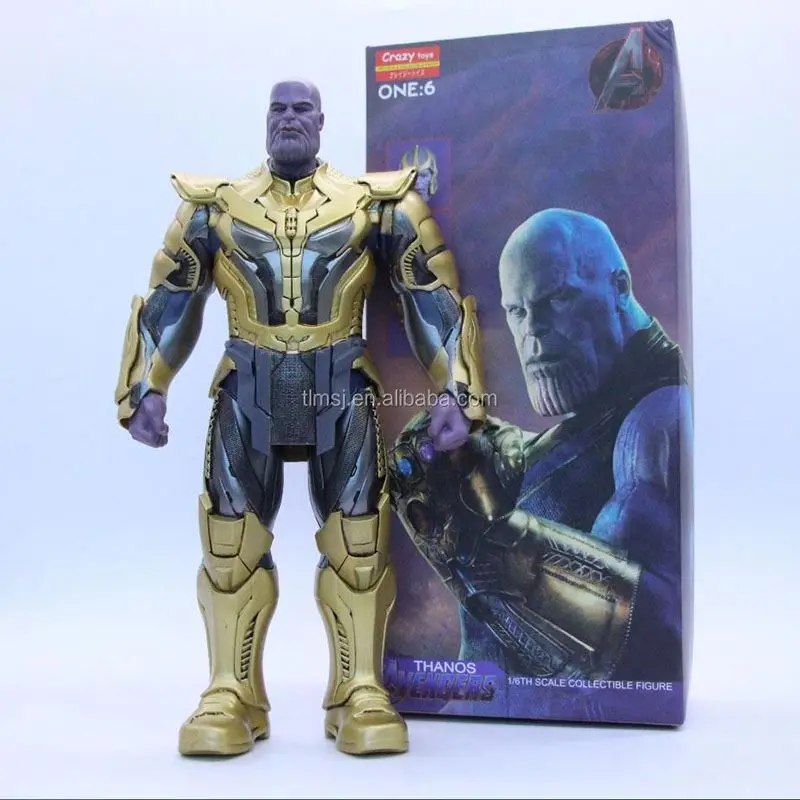 Crazy Toys Thanos 1:6  Infinity War with Infinity Gauntlet Statue PVC 2019 kids figure model toy new