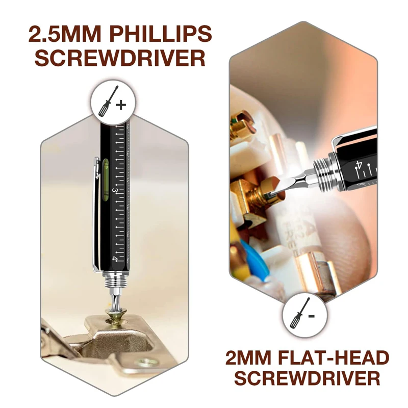 China Wholesale 6 in 1 Multitool Pen Gadgets Tools for Men Level Gauge Screw Driver Touch Screen Head Birthday Gifts