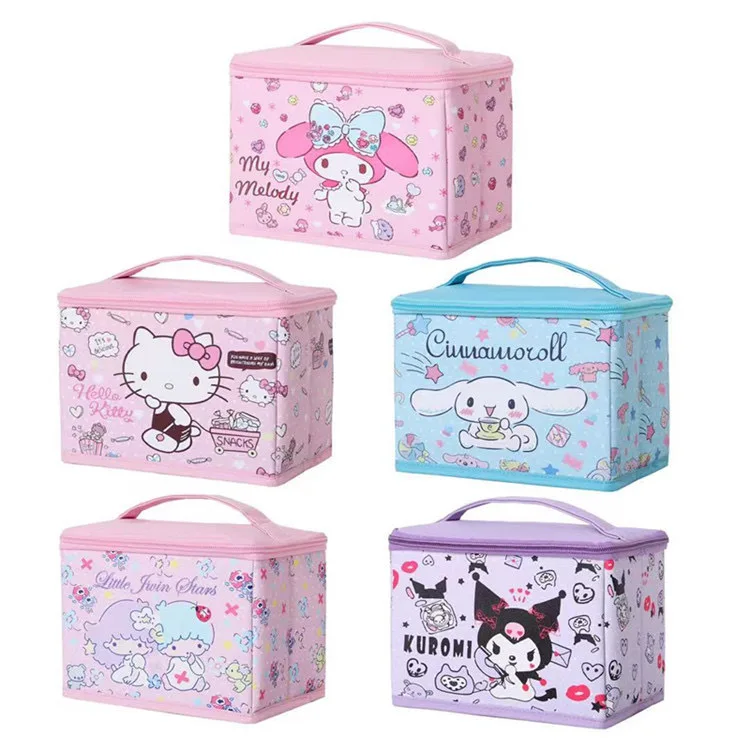 Сумка для туалетных принадлежностей HelloKitty с мультяшным принтом дорожные сумки хранения Полиуретановая косметичка на
