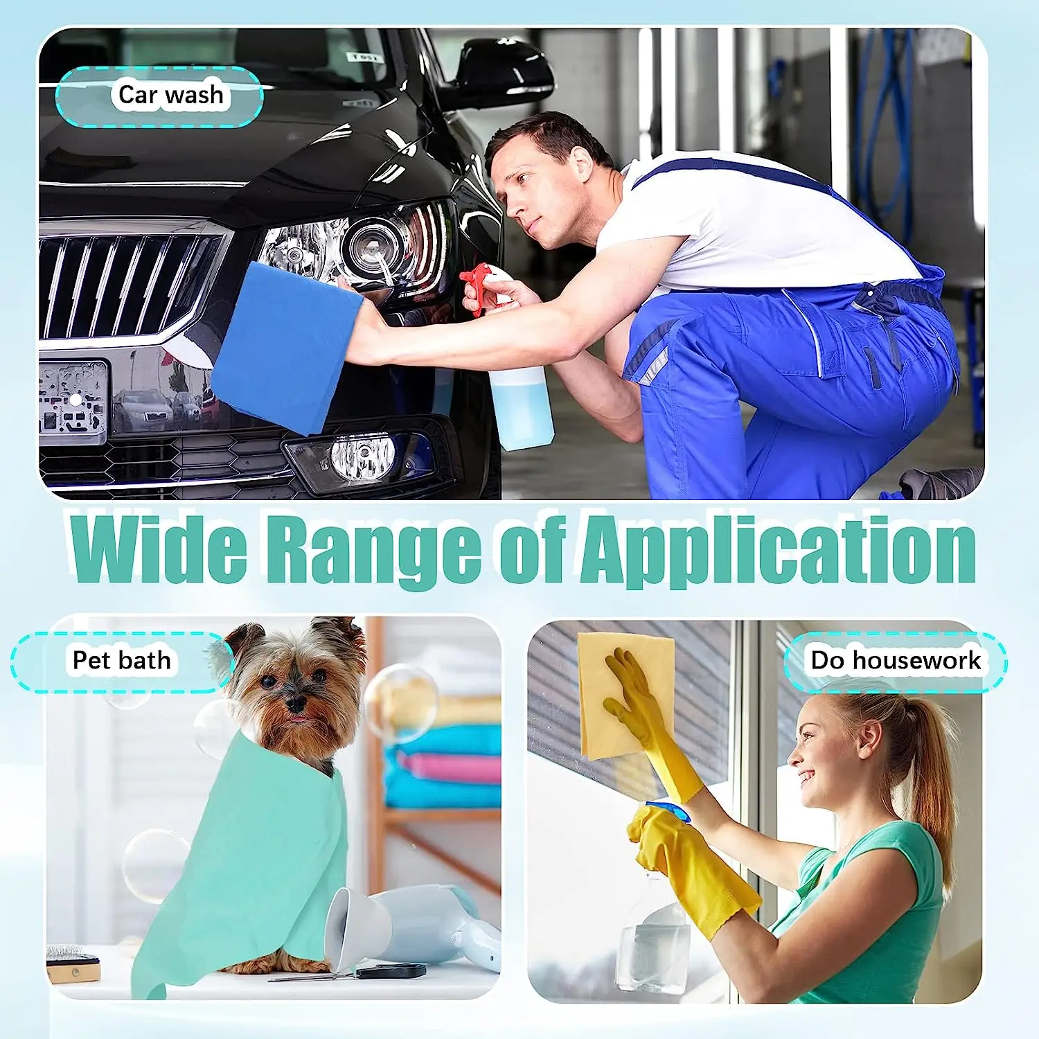 Oem Custom Logo Quick Drying Super Absorbent Cleaning Shammy Wash Cloth Yellow Tube Pva Plas Chamois Clean Cham Car Towel Kanebo