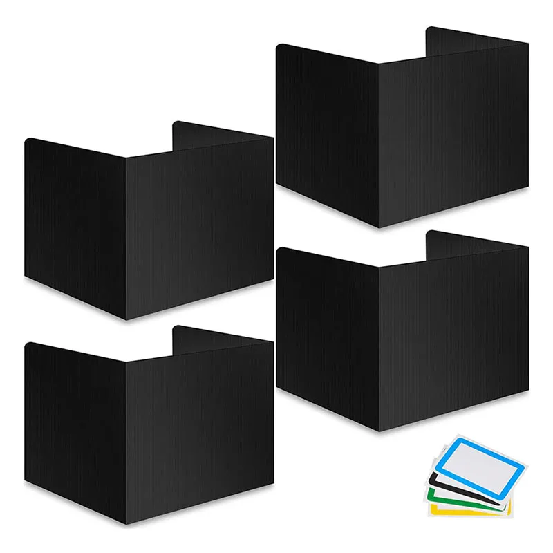 Durable Waterproof Plastic Study Board Classroom Teacher Supplies Test Divider Black Desk Dividers for Students