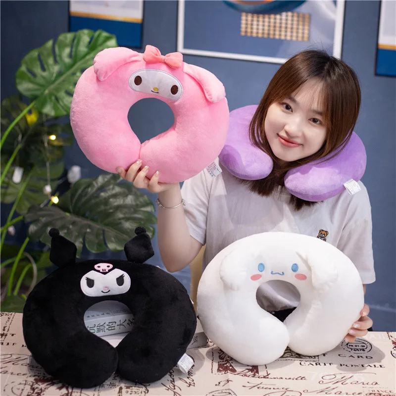Super soft cartoon U shape pillow comfortable plush stuffed pillow for daily workers