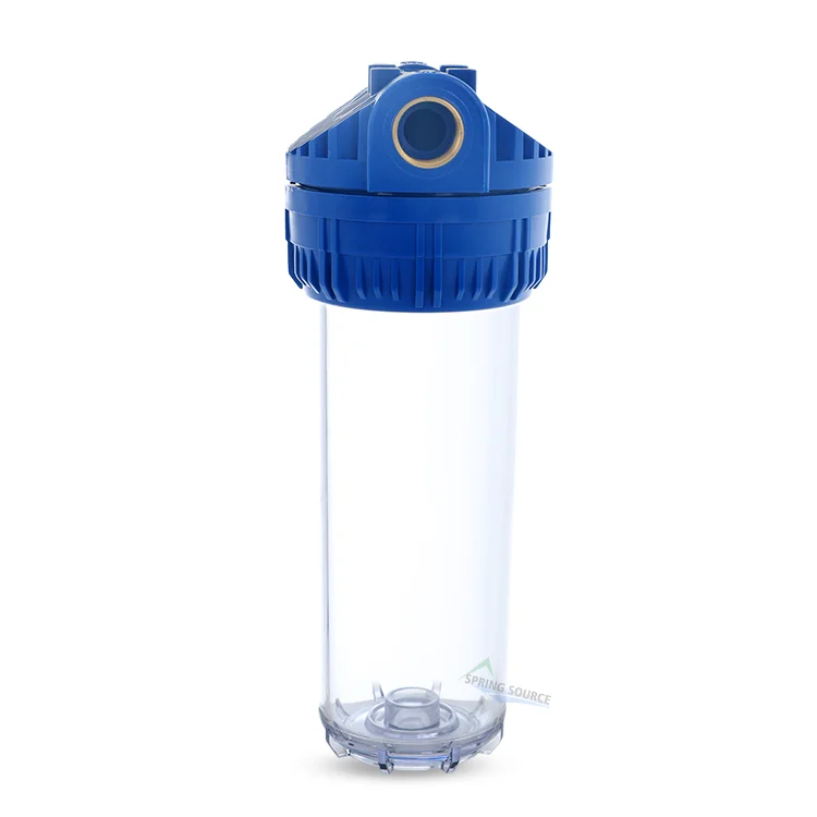 10 inch Transparent Standard Italian Style Carbon Active Filter Housing For 10 x 2.5 Inch Water Filter Cartridges
