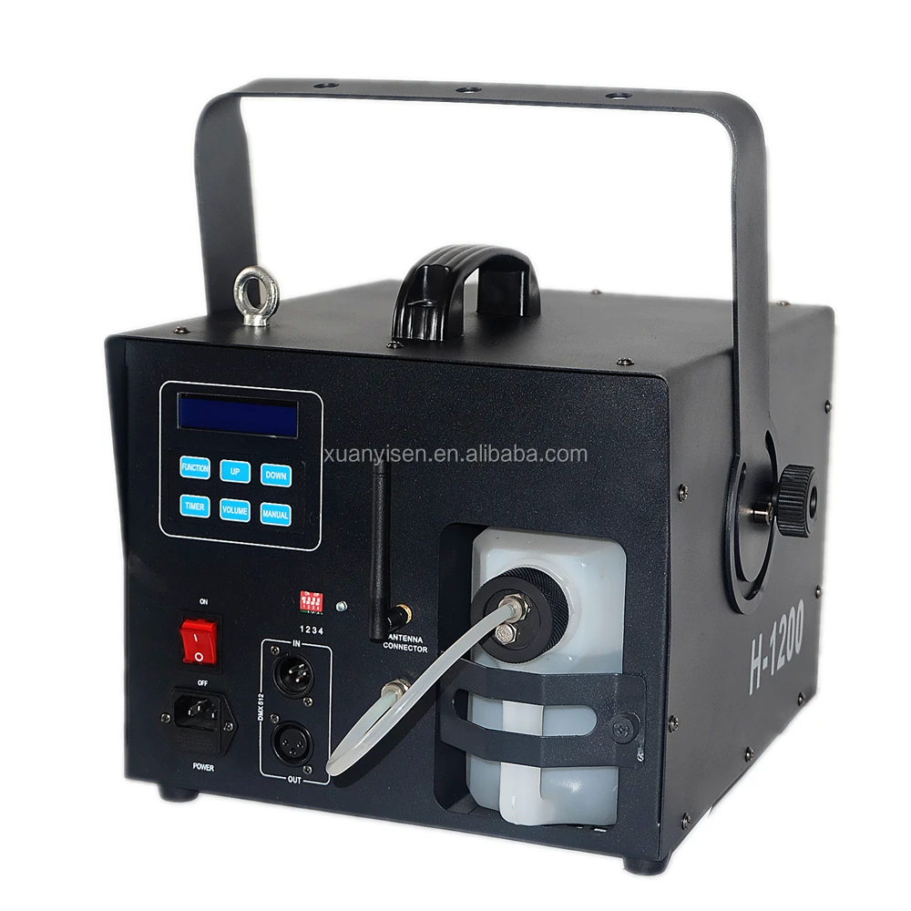 Популярные дешёвая цена мини-генератор тумана Haze жидкость 1200 ватт машина смога сцена DMX низкая тумана оборудование YS-H1200