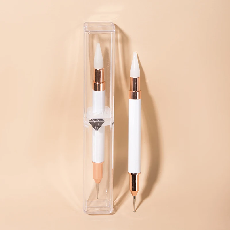 Dual End Nail Art Dotting Pen Wax Rhinestone Stud Picker Pencil Crystal Beads Nails Tips Decoration Manicure Tool