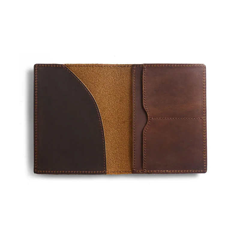 Wholesale Luxury Genuine Leather Customized Design Handmade Traveller Family Embossed Card Case Cover USA Ticket Holder Passport