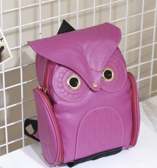 Stock Korean Style Owl Backpack Bag Cute Animal Travel Fashion Backpack