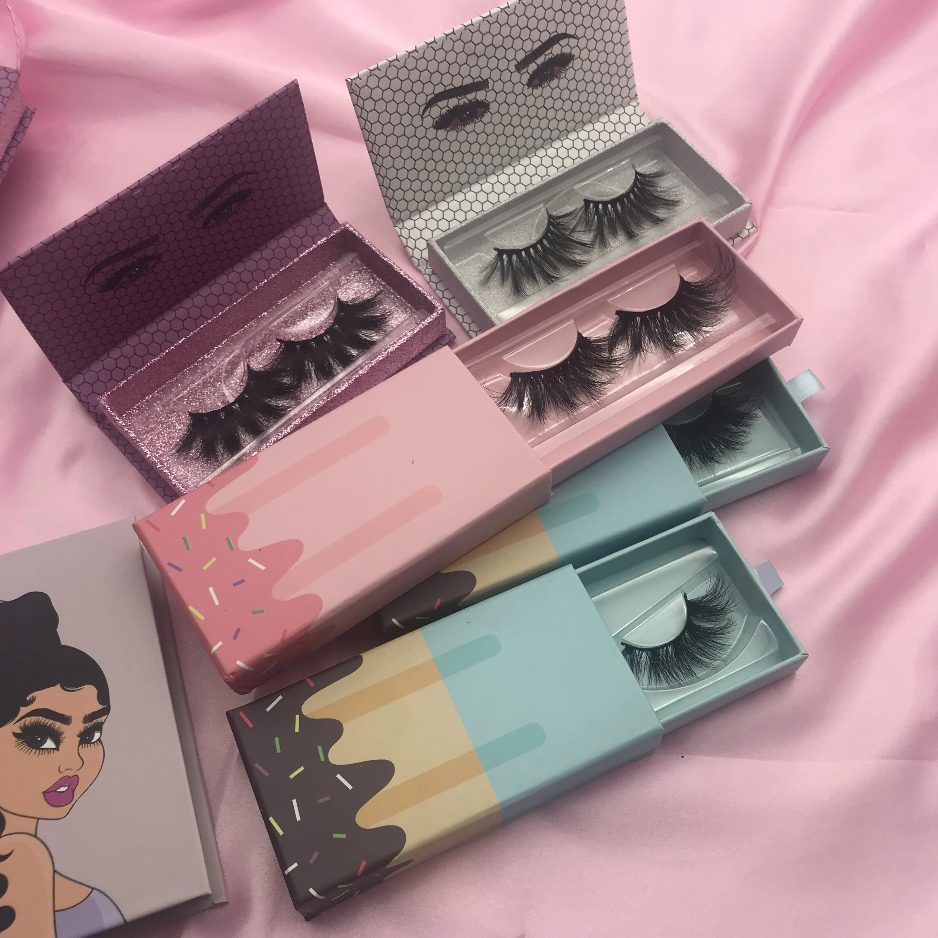 New Arrivals lash custom box rhinestone boxes lash packaging custom logo eyelash boxes