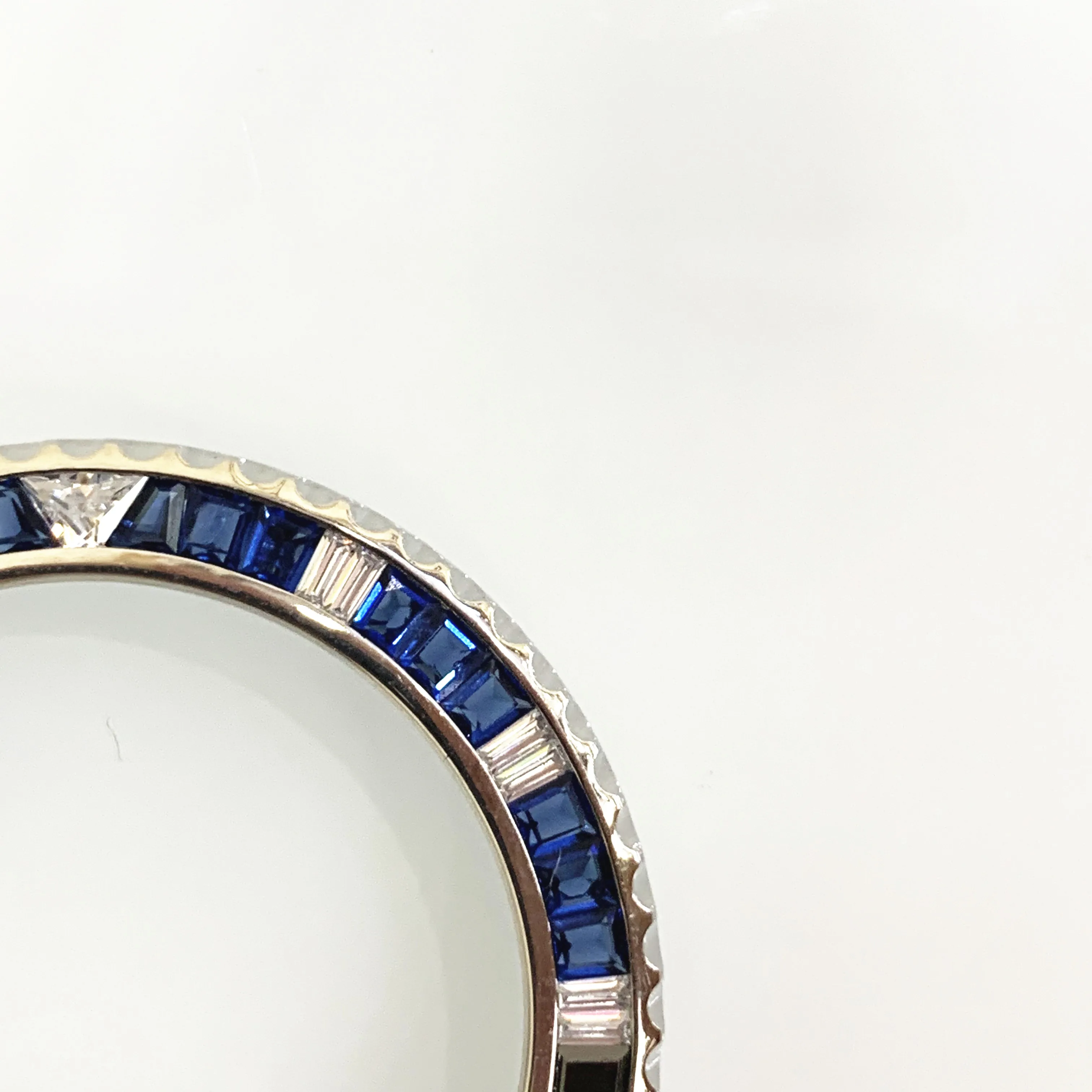 Suitable for brand watches Stainless steel watch bezel 18kgold diamond Synthetic gem Moissanite CVD  watch bezel